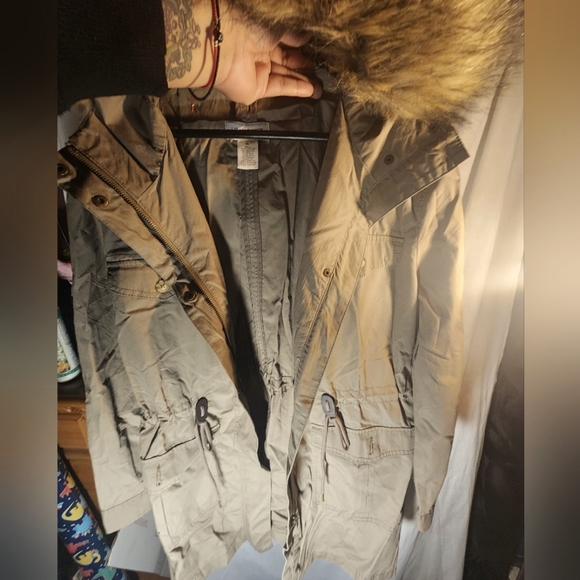 Petite Fur hooded jacket - Picture 1 of 6